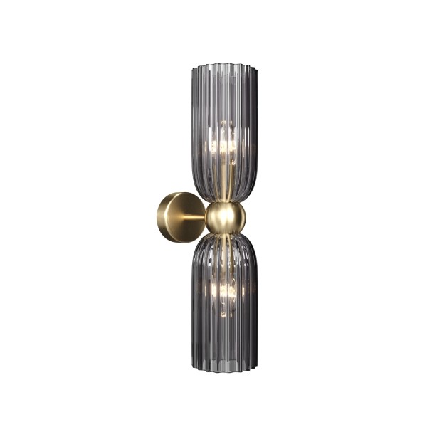 Aplica de perete decorativa ANTIC Maytoni MOD302WL-02GR, E14 2x40W, auriu, fumuriu - 1