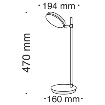 Lampa de masa FAD Maytoni MOD070TL-L8B3K, LED 8W, 418lm, negru - 1