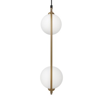 Pendul RING Maytoni MOD013PL-02BS1, G9 2x25W, alama, alb - 1