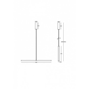Pendul SUPERSYMMETRY Maytoni P096PL-L11BK, LED 18W, 1050lm, negru - 1