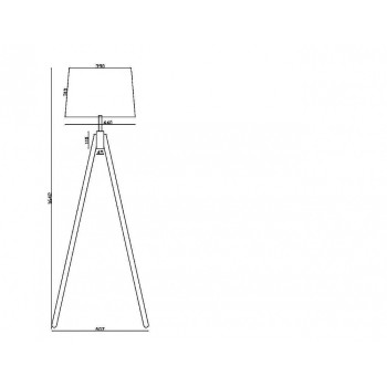 Lampadar CALVIN Maytoni Z177FL-01B, E27 60W, negru - 1