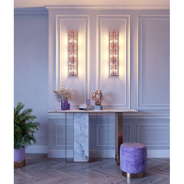 Aplica de perete FACET Maytoni MOD094WL-03G, E14, 3x40W, auriu - 1