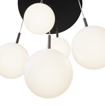Lustra BASIC Maytoni MOD321PL-05B, D45, 5xE14, 40W, negru, alb - 1