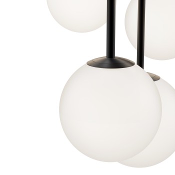Lustra BASIC Maytoni MOD321PL-05B, D45, 5xE14, 40W, negru, alb - 1
