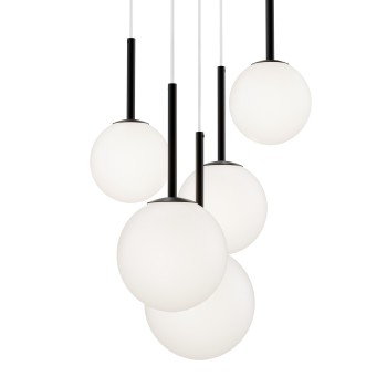 Lustra BASIC Maytoni MOD321PL-05B, D45, 5xE14, 40W, negru, alb - 1