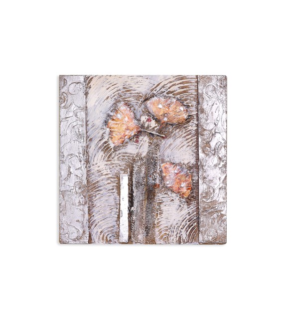 Tablou pictat manual Frozen Flowers, dimensiunea 30x30cm - 1