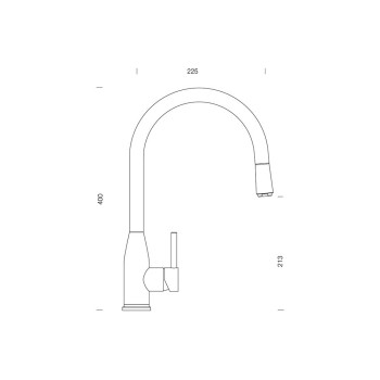 Set chiuveta Schock Mono N-100 570x510 mm Cristadur Polaris, cu baterie Schock Kavus cap extractibil si parti vizibile Gold - 1
