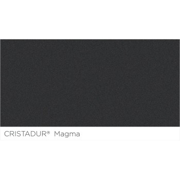 Chiuveta bucatarie Schock Tia D-100LS Cristadur Magma 780 x 500 mm, sifon automat, reversibila, montare pe blat, negru metalizat
