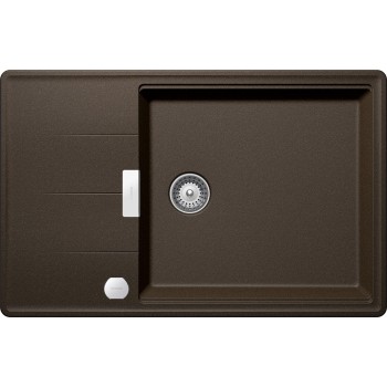 Chiuveta bucatarie Schock Tia D-100LS Cristadur Bronze 780 x 500 mm, sifon automat, reversibila, montare pe blat, bronz - 1