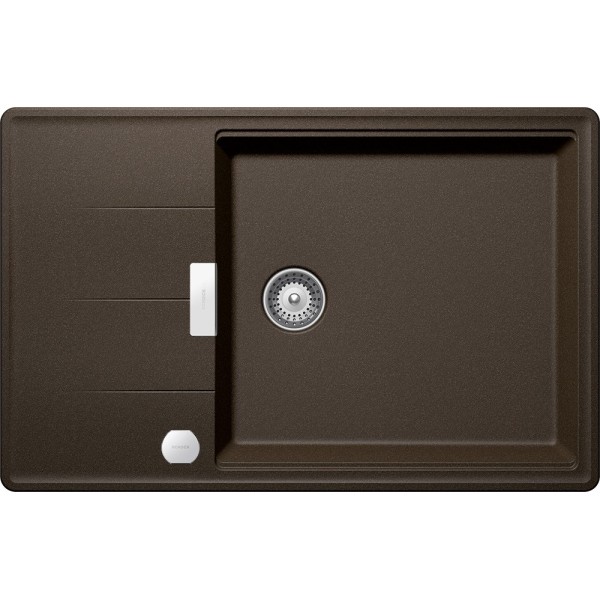 Chiuveta bucatarie Schock Tia D-100LS Cristadur Bronze 780 x 500 mm, sifon automat, reversibila, montare pe blat, bronz - 1