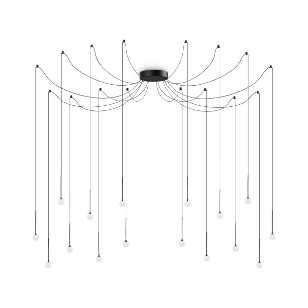 Lustra decorativa LUCCIOLA SP16 284002 Ideal Lux, LED 16W, 1500lm, 3000K, negru - 1