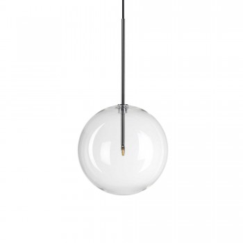 Pendul decorativ EQUINOXE SP1 306551 Ideal Lux, D25, G4, 2W, crom cu abajur transparent