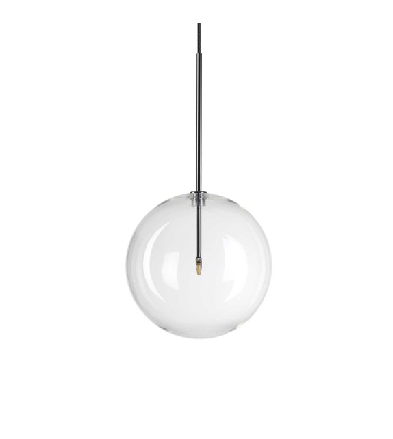 Pendul decorativ EQUINOXE SP1 306551 Ideal Lux, D25, G4, 2W, crom cu abajur transparent - 1