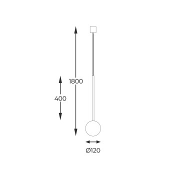 Pendul decorativ ALI 5639 Zuma Line, G9, 1x40W, negru, gold, alb - 1
