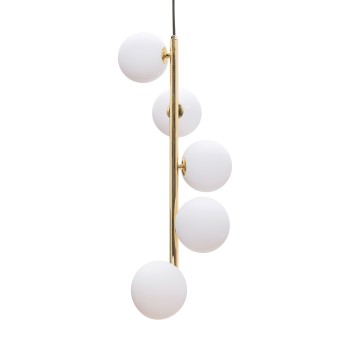 Pendul decorativ ALI 5648 Zuma Line, G9, 5x40W, negru, gold, alb - 1