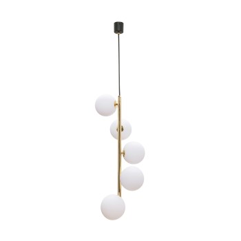 Pendul decorativ ALI 5648 Zuma Line, G9, 5x40W, negru, gold, alb - 1