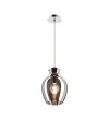 Pendul BRESSO P19066A-D18 Zuma Line, E27, 60W, crom cu sticla fumurie