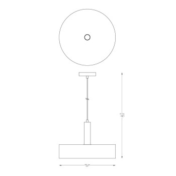 Pendul LEO A8133XL Zuma Line, E27, 60W, negru, gold - 1