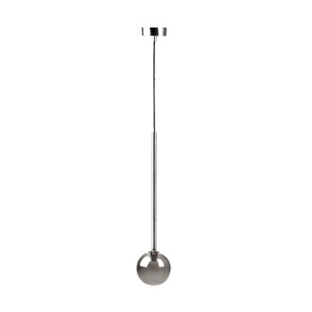 Pendul LUNA 5660 Zuma Line, G9, 40W, crom cu sticla fumurie - 1