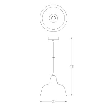 Pendul decorativ MENSA A8063-WH Zuma Line, E27, 40W, alb, gold - 1