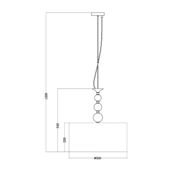 Pendul decorativ REA RLD93163-1W Zuma Line, E27, 60W, crom, alb - 1