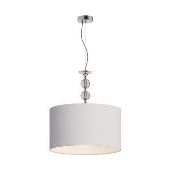 Pendul decorativ REA RLD93163-1W Zuma Line, E27, 60W, crom, alb - 1
