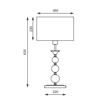 Veioza REA RLT93163-1W Zuma Line, E27, 60W, crom, alb - 1
