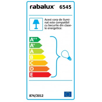 Aplica Grando - 6545 Rabalux, bronz/alb, 1xE14 - 3
