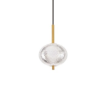 Pendul decorativ DECOR SP H12 292076 Ideal Lux, D15, LED 7W, 850lm, alama cu abajur transparent - 1