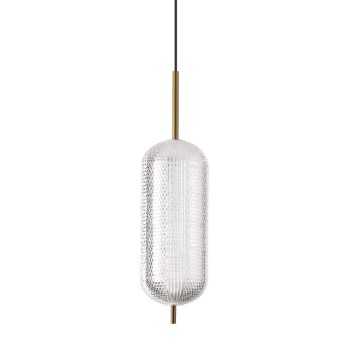 Pendul decorativ DECOR SP H36 292113 Ideal Lux, D15, LED 20W, 2600lm, alama cu abajur transparent - 1