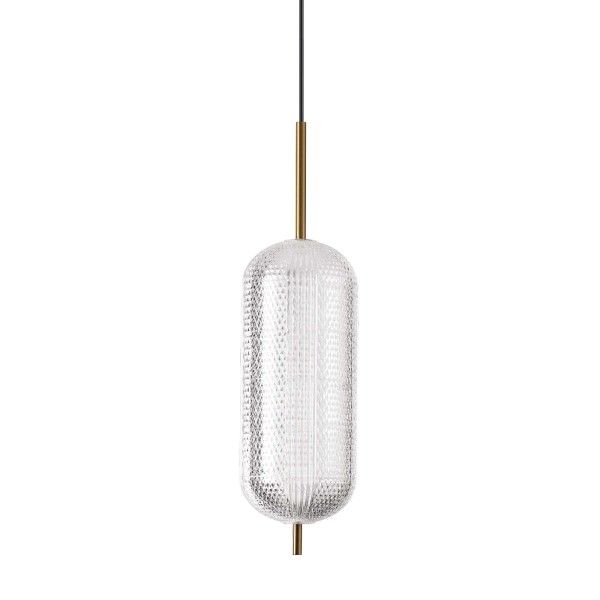 Pendul decorativ DECOR SP H36 292113 Ideal Lux, D15, LED 20W, 2600lm, alama cu abajur transparent - 1