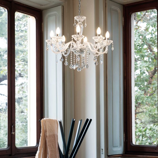 Candelabru TIEPOLO SP8 034720 IDEAL LUX, transparent - 1