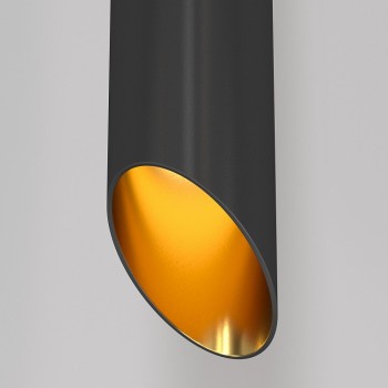 Pendul design LIPARI P044PL-01-40GU10-B MAYTONI, D6cm, H43cm, GU10, aluminiu, negru-gold - 1
