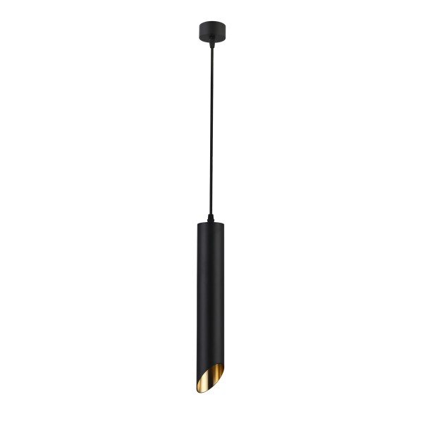 Pendul design LIPARI P044PL-01-40GU10-B MAYTONI, D6cm, H43cm, GU10, aluminiu, negru-gold - 1