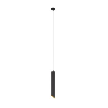 Pendul design LIPARI P044PL-01-40GU10-B MAYTONI, D6cm, H43cm, GU10, aluminiu, negru-gold - 1