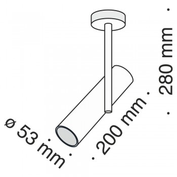 Spot orientabil ELTI C020CL-01GB MAYTONI, D5.3cm, H28cm, GU10, aluminiu, negru-gold - 1