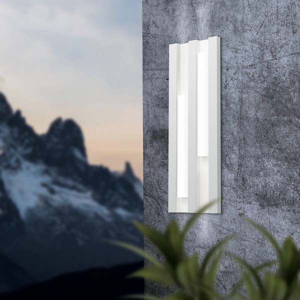 Aplica de exterior FANDINA Eglo 900119, LED 8.4W, 1000lm, otel alb, dispersor alb - 1