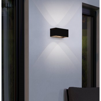 Aplica de perete exterior LESMO Eglo 900292, LED 8.8W, 600lm, aluminiu negru - 1