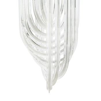 Pendul MURANO S King Home, E14 40W, metal gold cu fasii din sticla transparenta - 1