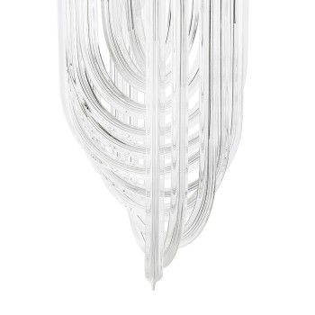 Pendul MURANO S King Home, E14 40W, metal crom cu fasii din sticla transparenta - 1
