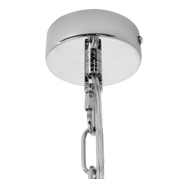 Pendul MURANO S King Home, E14 40W, metal crom cu fasii din sticla transparenta - 1