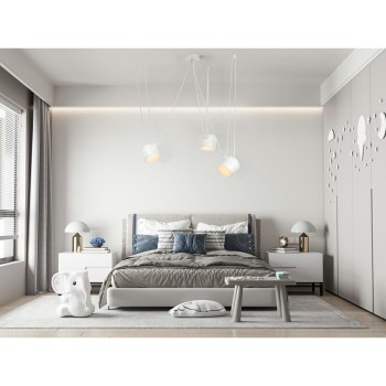 Pendul EYE King Home MD20502-A-200.WH.3, LED 22,5W, 1800lm, aluminiu, alb - 1