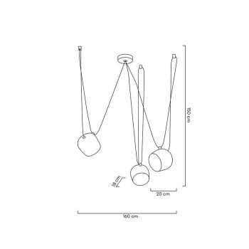 Pendul EYE King Home MD20502-A-200.WH.3, LED 22,5W, 1800lm, aluminiu, alb - 1