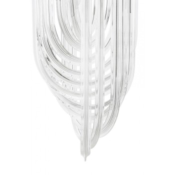 Pendul MURANO S King Home, E14 40W, metal crom cu fasii din sticla transparenta - 1