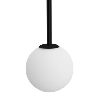 Pendul LOW Moosee MSE010100261, G9 2x40W, metal negru, sticla alba - 1