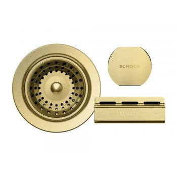 Parti vizibile Schock pt chiuveta cu kit de scurgere automat Signus D-100 si Waterfall D-100, White Gold - 1