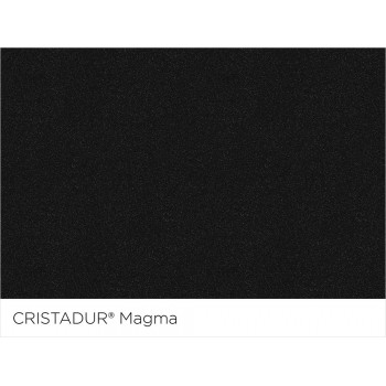 Chiuveta bucatarie Schock Waterfall D-100 Cristadur Magma 860 x 500 mm, granit, reversibila, montare pe blat, negru metalizat - 