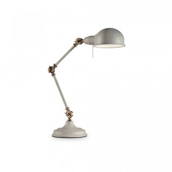 Lampa de birou TRUMAN TL1 145204 Ideal Lux, cu brat articulat, finisaj gri mat