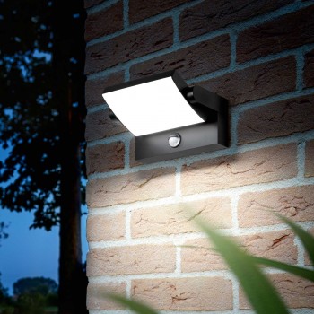 Aplica de exterior cu senzor SWIPE AP 287713 Ideal Lux, LED 21W, difuzor orientabil, finisaj gri antracit