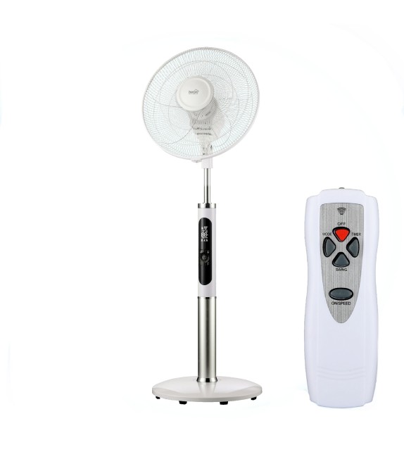 Ventilator cu picior Home SFR 40 3D, 3 trepte de ventilatie, 60W, cu telecomanda, alb - 1